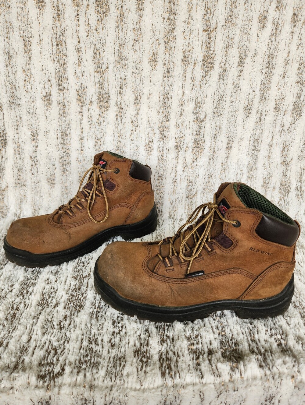 Red Wing "King Toe" 5" Safety Toe Work Boot Brown Leather | Women's Size 9 - Picture 7 of 16